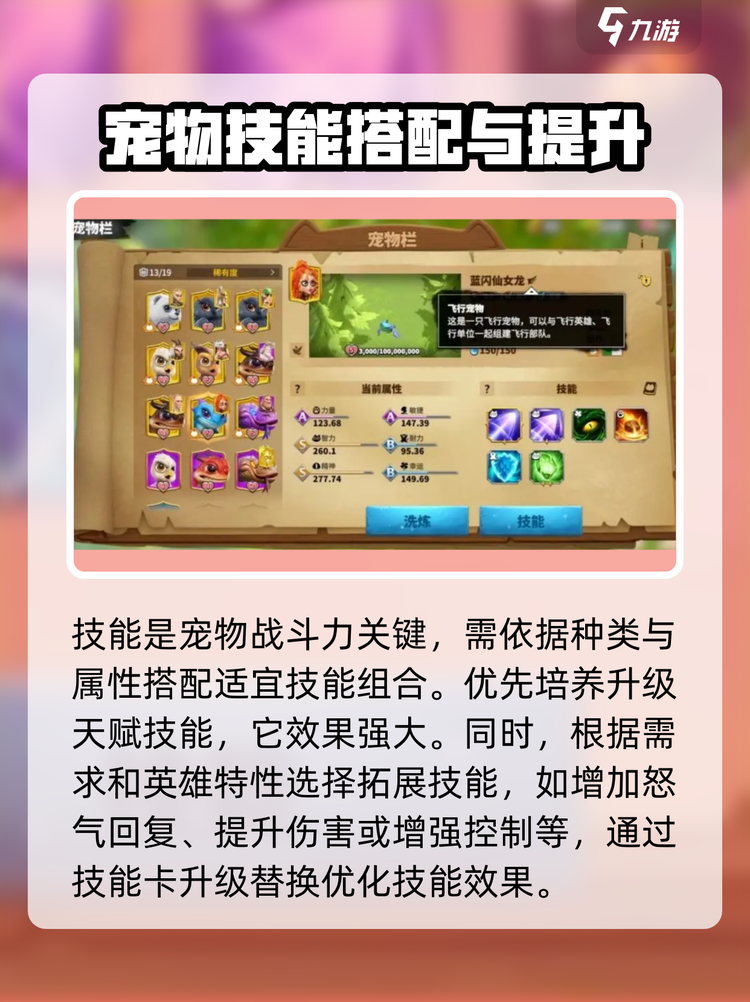 宠物技能升级攻略，提升宠物技能效果